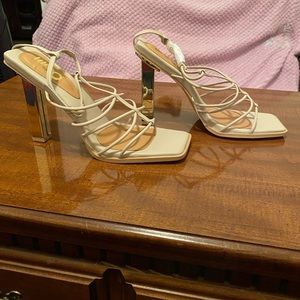 New Ego beige sandal heel